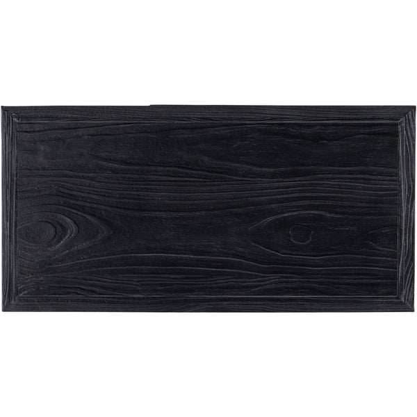 Home Fashion Linville Falls Shou Sugi Ban 2 Drawer Nightstand Shadow