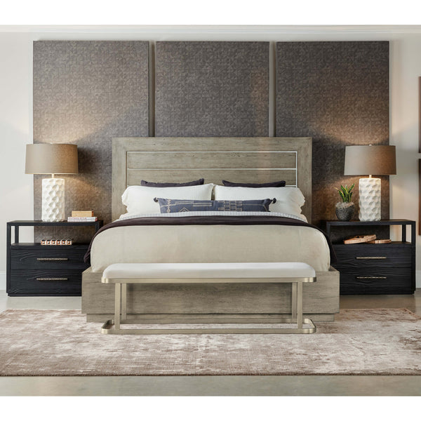 Home Fashion Linville Falls Shou Sugi Ban 2 Drawer Nightstand Shadow