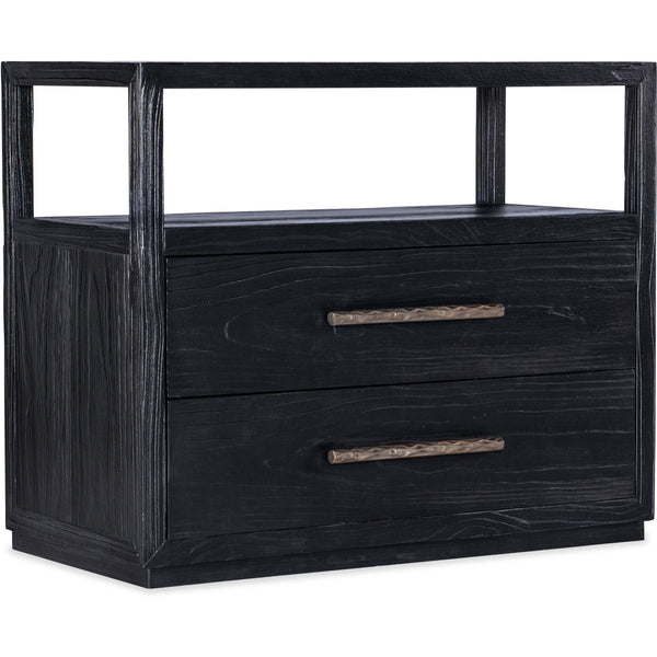 home fashion Linville Falls Shou Sugi Ban 2 Drawer Nightstand Shadow