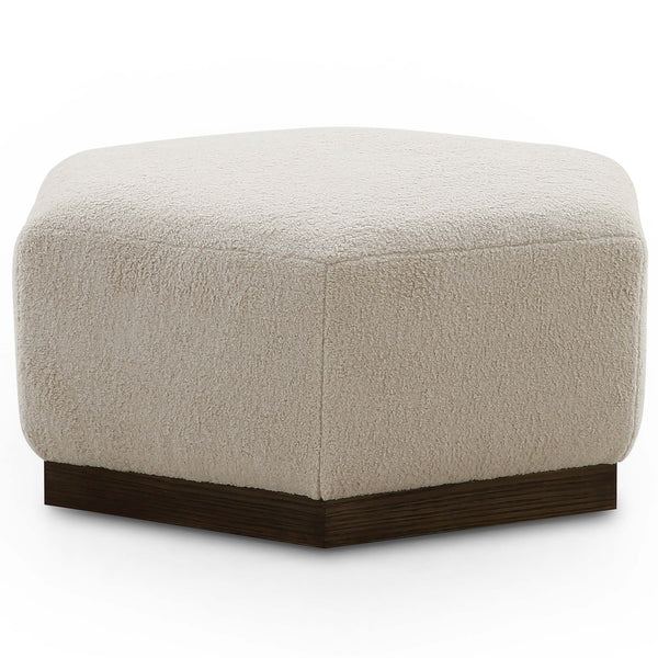 Home Fashion Livi 36" Ottoman Cardiff Taupe By Four Hands