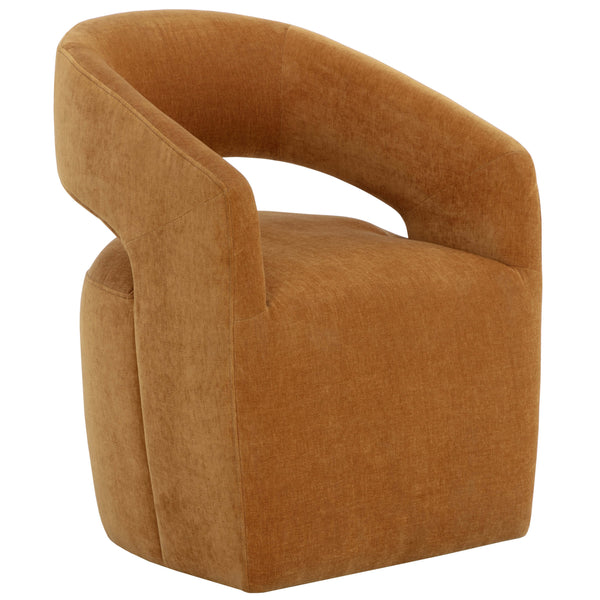 home fashion Lloret Wheeled Dining Chair Danny Amber Set of 2