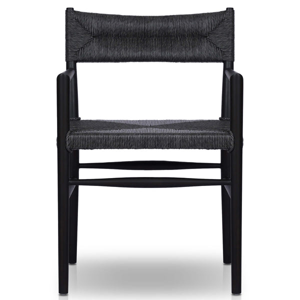 Home Fashion Lomas Outdoor Dining Arm Chair Black Teak Set Of 2 By Four Hands