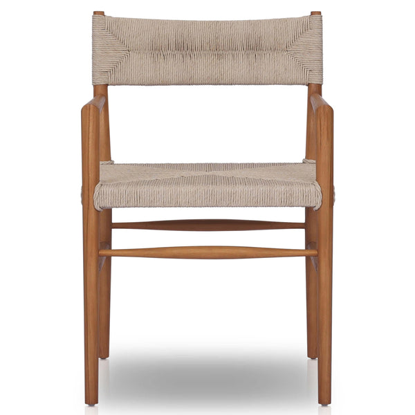 Home Fashion Lomas Outdoor Dining Arm Chair Natural Teak Set Of 2 By Four Hands