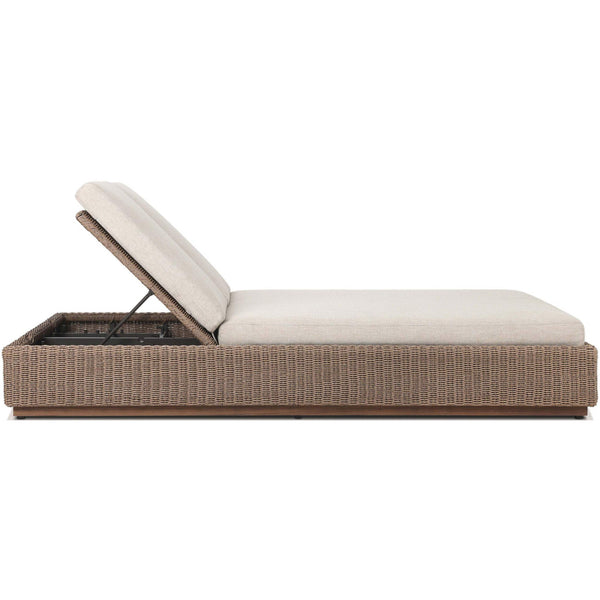 Home Fashion Lorelei Outdoor Double Chaise Alessi Buff By Four Hands