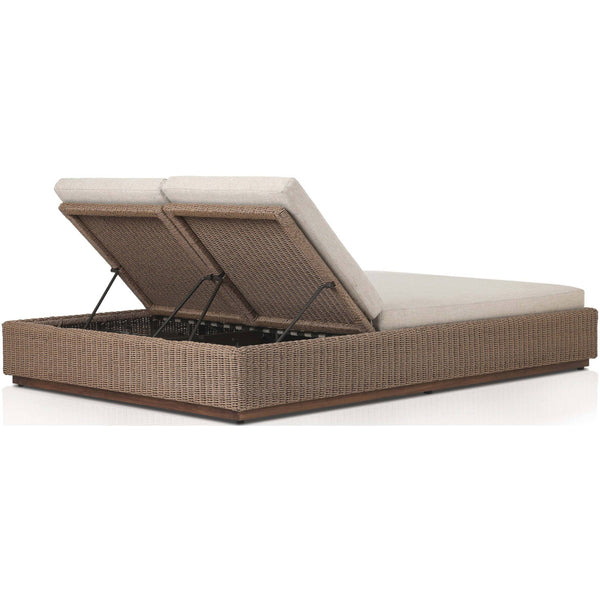 Home Fashion Lorelei Outdoor Double Chaise Alessi Buff By Four Hands