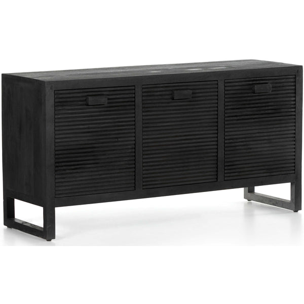 home fashion Lorne Media Console Dark Reeded Totem by Four Hands
