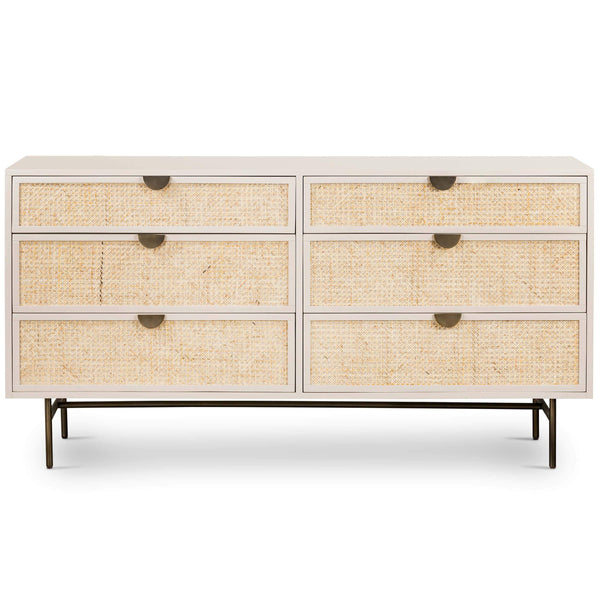Home Fashion Luella 6 Drawer Dresser Matte Alabaster By Four Hands