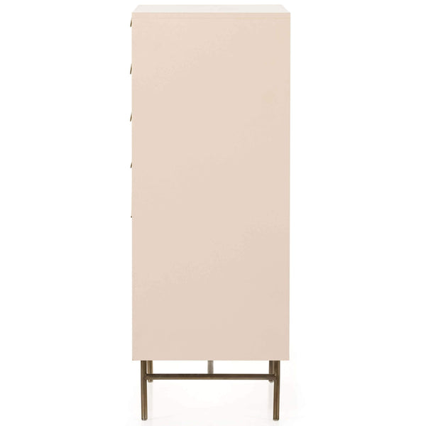 Home Fashion Luella Tall Dresser Matte Alabaster By Four Hands