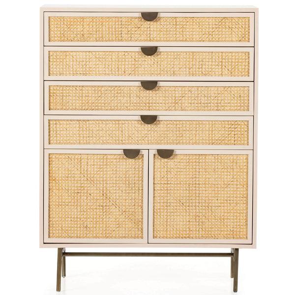 Home Fashion Luella Tall Dresser Matte Alabaster By Four Hands