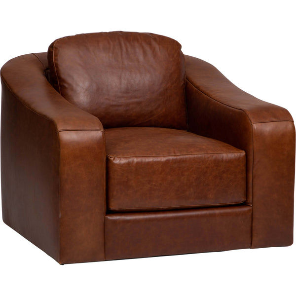 home fashion Luka Leather Swivel Chair Laguna Cognac