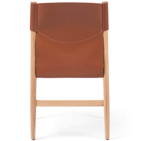 Home Fashion Lulu Armless Dining Chair Saddle Leather Blend Set Of 2 By Four Hands