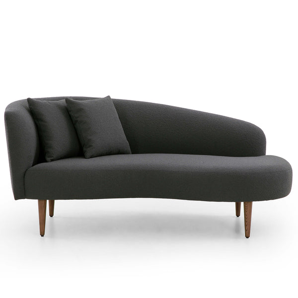 Home Fashion Luna LAF Chaise Fiqa Boucle Charcoal By Four Hands