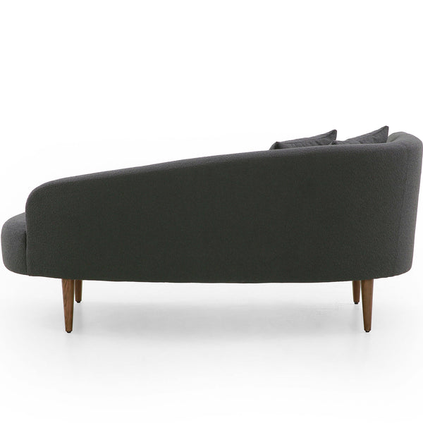 Home Fashion Luna LAF Chaise Fiqa Boucle Charcoal By Four Hands