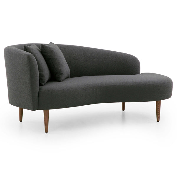 Home Fashion Luna LAF Chaise Fiqa Boucle Charcoal By Four Hands