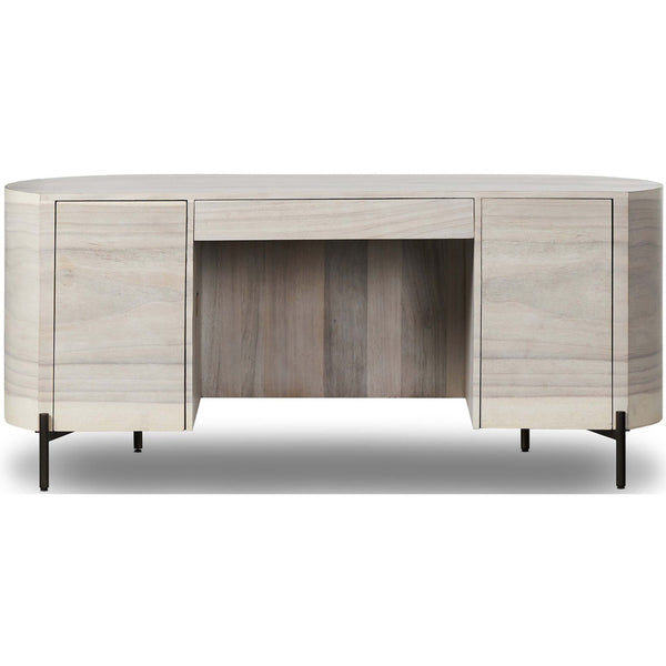 Home Fashion Lunas Executive Desk Bleached Guanacaste By Four Hands