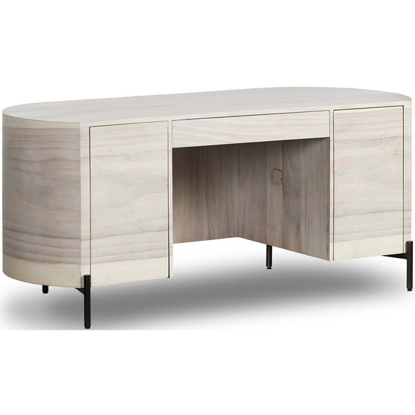 home fashion Lunas Executive Desk Bleached Guanacaste by Four Hands