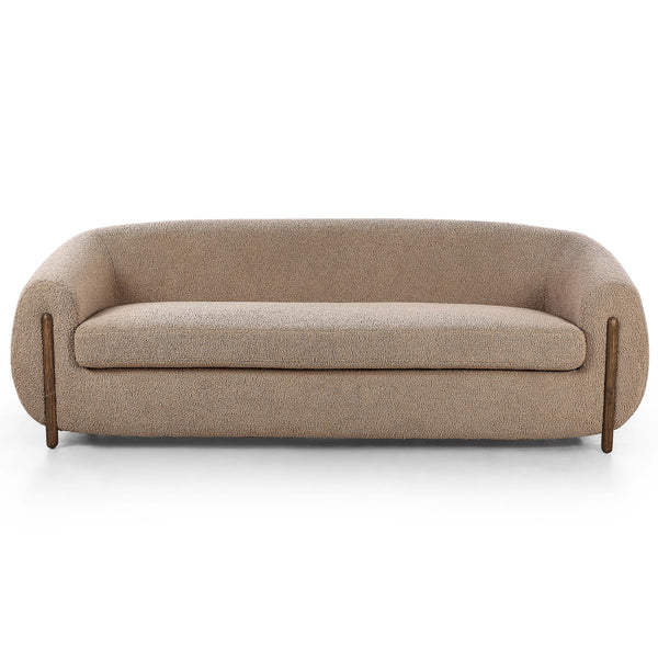 home fashion Lyla 86" Sofa Sheepskin Camel by Four Hands