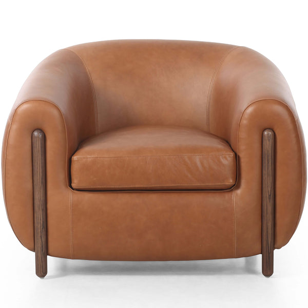Home Fashion Lyla Leather Chair Valencia Camel By Four Hands