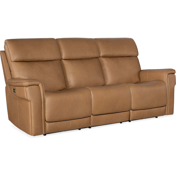 home fashion Lyra Zero Gravity Power Leather Sofa Sahara Sandalwood