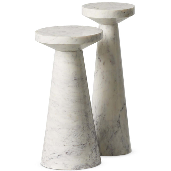 home fashion Mabel Nesting End Tables White Marble by Four Hands