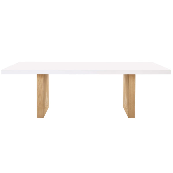 Home Fashion Madeline Rectangular Dining Table White Gloss