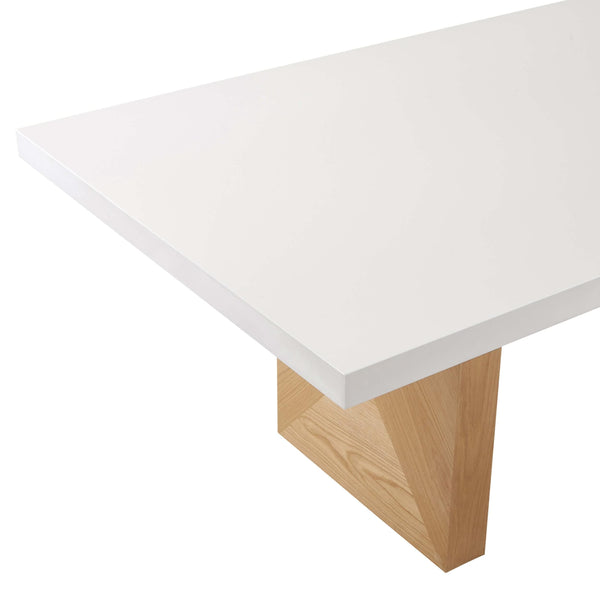 Home Fashion Madeline Rectangular Dining Table White Gloss
