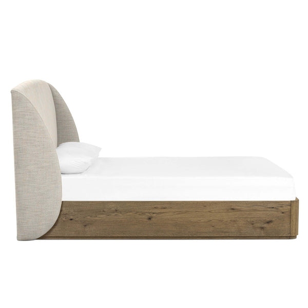 Home Fashion Maeve Upholstered Headboard Bed Cambric Ivory By Four Hands
