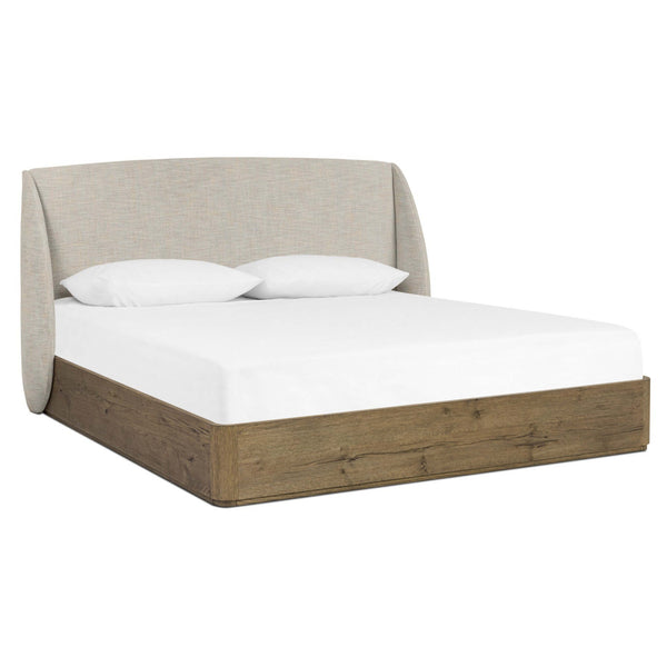 home fashion Maeve Upholstered Headboard Bed Cambric Ivory by Four Hands