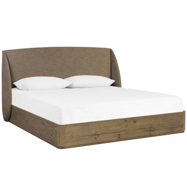 home fashion Maeve Upholstered Headboard Bed Laken Taupe by Four Hands