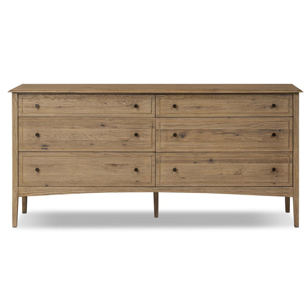 Home Fashion Maggie 6 Drawer Dresser Aged Smoked Oak By Four Hands