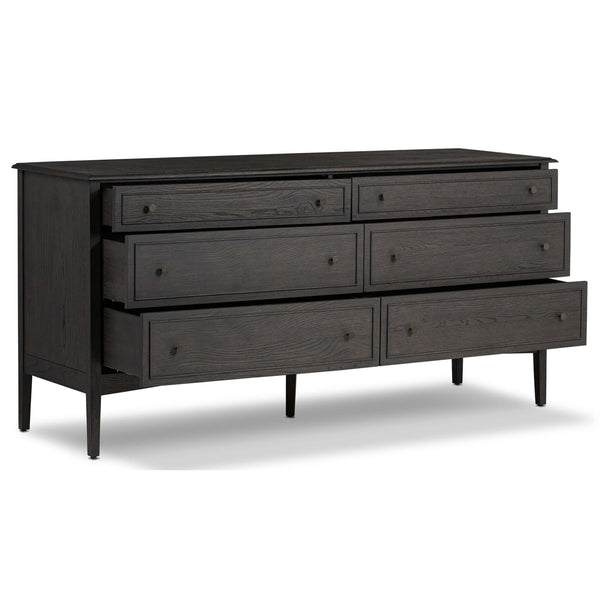 Home Fashion Maggie 6 Drawer Dresser Smoked Black By Four Hands