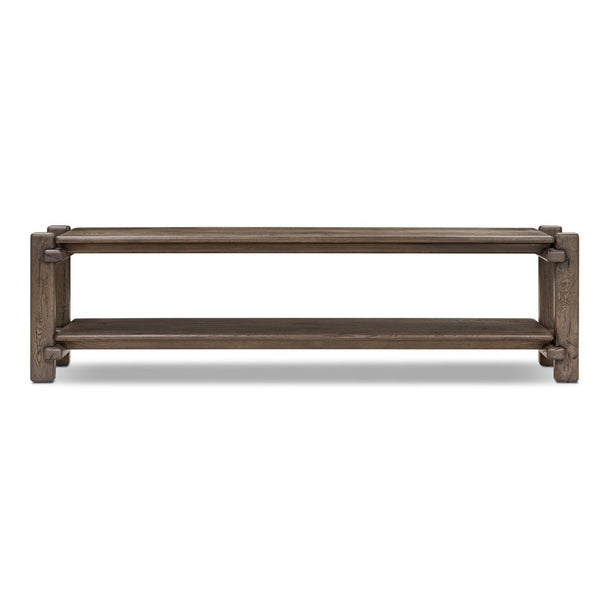 Home Fashion Marcia Low Console Table Grey Reclaimed French Oak By Four Hands