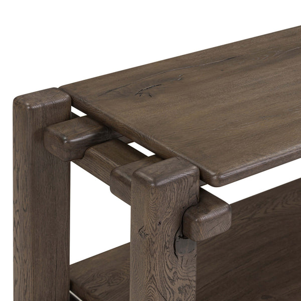 Home Fashion Marcia Low Console Table Grey Reclaimed French Oak By Four Hands