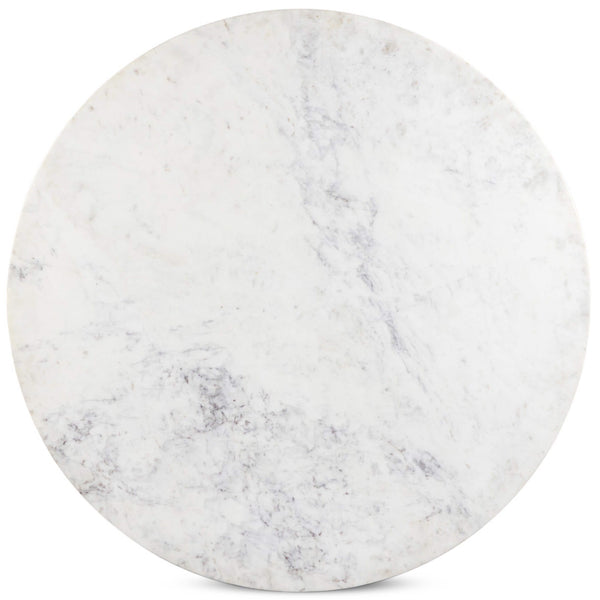 Home Fashion Mariah Round Dining Table White Marble By Four Hands