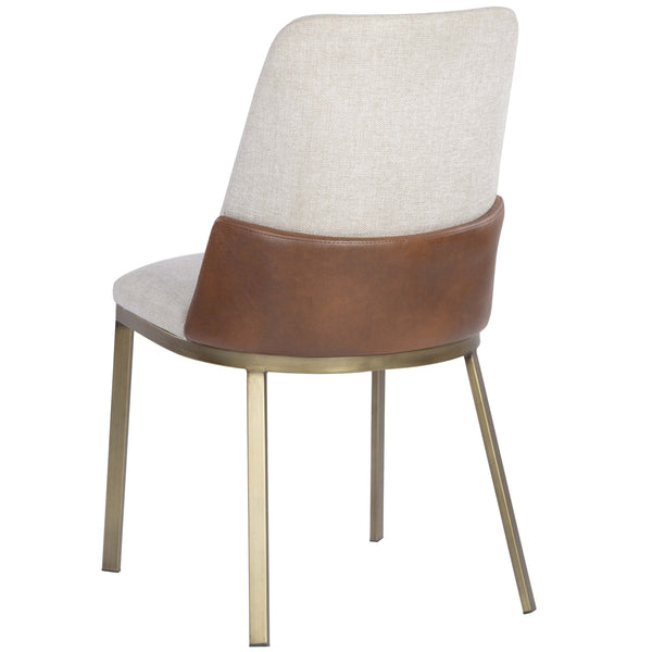 Home Fashion Marie Dining Chair Belfast Oatmeal/Bravo Cognac Set Of 2