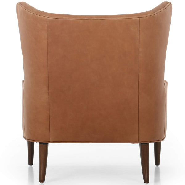 Home Fashion Marlow Leather Wing Chair Palermo Cognac By Four Hands