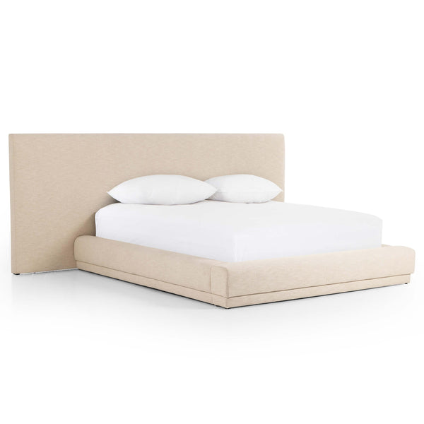 home fashion Martina Extra Wide Bed Bergamo Parchment by Four Hands