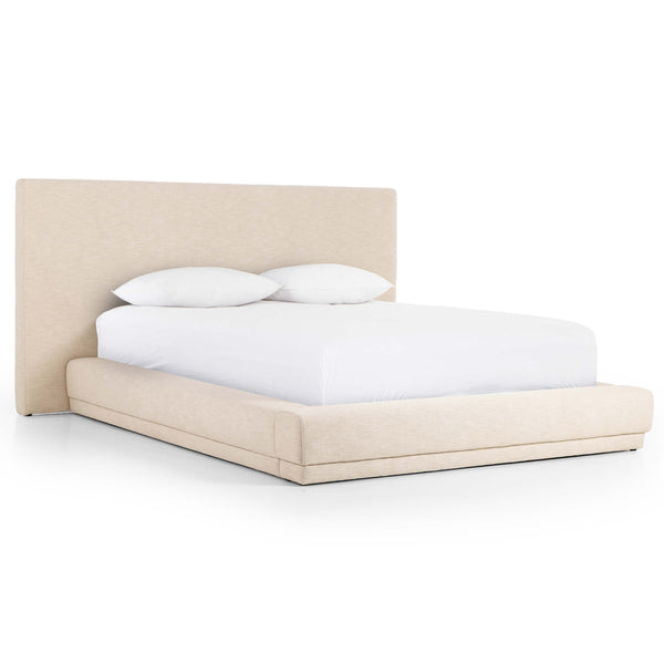 home fashion Martina Wide Bed Bergamo Parchment by Four Hands