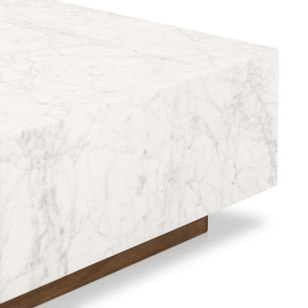 Home Fashion Masera Marble Coffee Table White By Four Hands