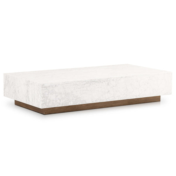 home fashion Masera Marble Coffee Table White by Four Hands