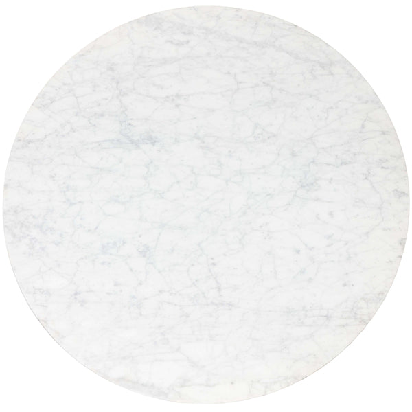 Home Fashion Massie 54" Round Dining Table White Marble