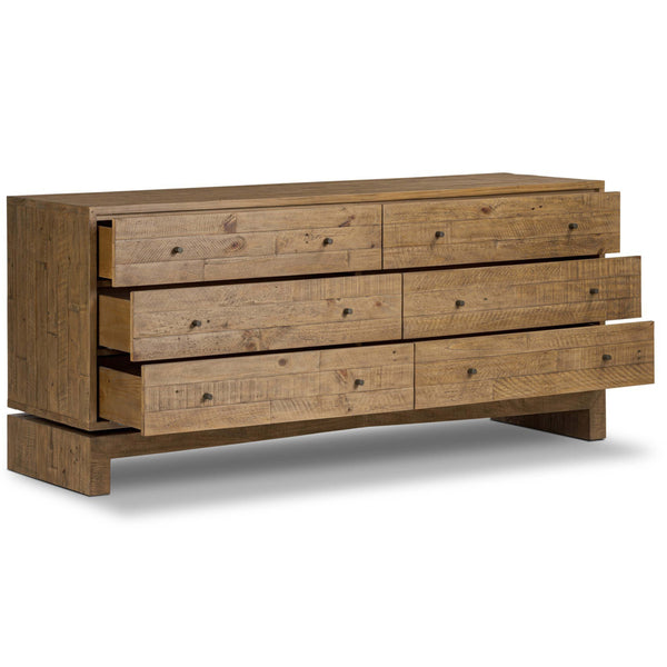 Home Fashion Matthes 6 Drawer Dresser Sierra Rustic Natural By Four Hands