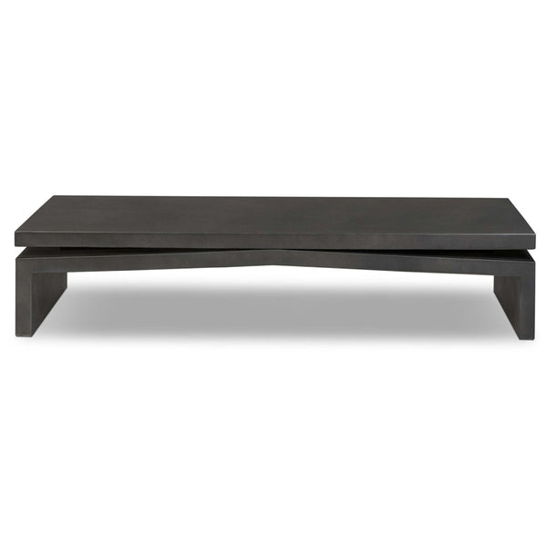 Home Fashion Matthes Outdoor Rectangular Coffee Table Charcoal By Four Hands