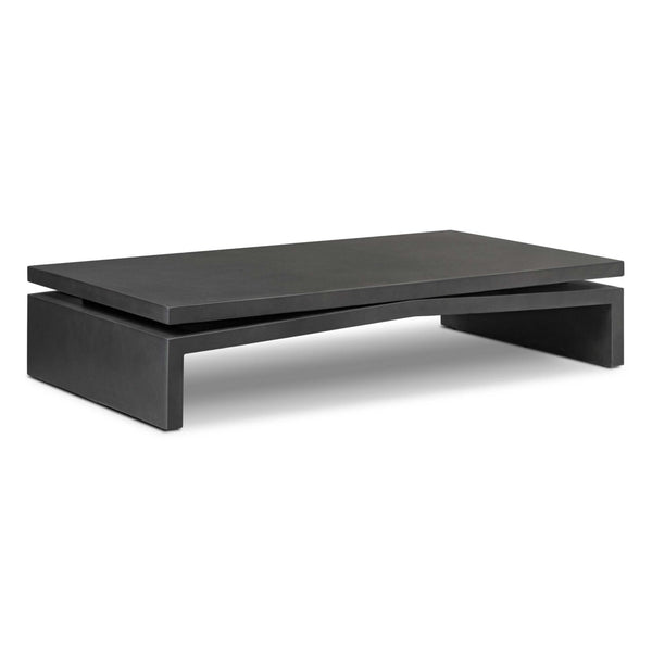home fashion Matthes Outdoor Rectangular Coffee Table Charcoal by Four Hands