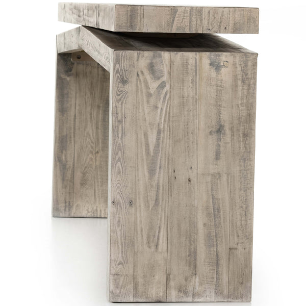 Home Fashion Matthes Reclaimed Pine Console Table Weathered Wheat By Four Hands
