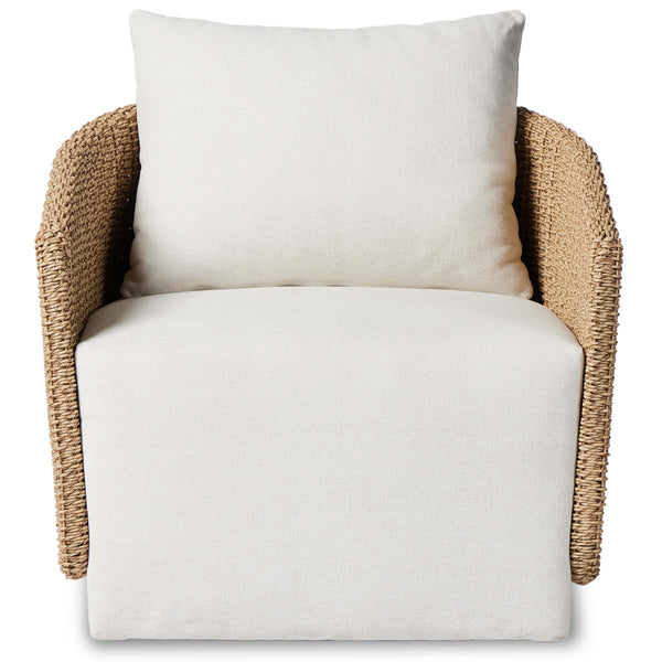 Home Fashion Maven Outdoor Swivel Chair Alessi Linen By Four Hands