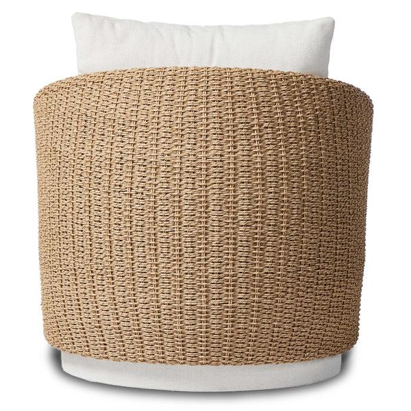 Home Fashion Maven Outdoor Swivel Chair Alessi Linen By Four Hands