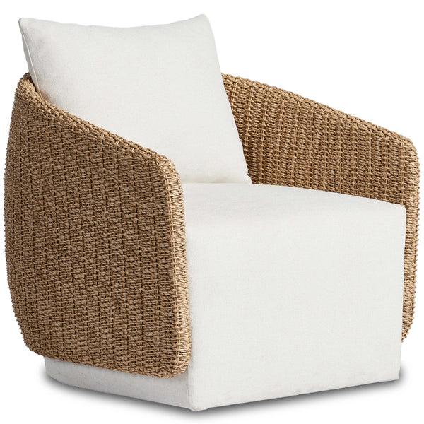 home fashion Maven Outdoor Swivel Chair Alessi Linen by Four Hands