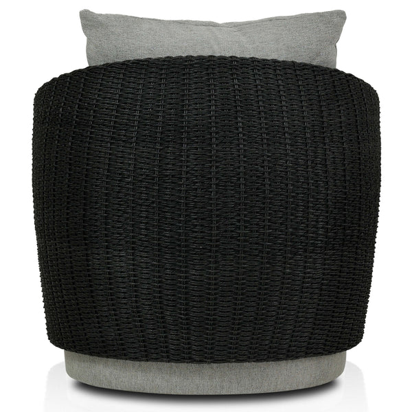 Home Fashion Maven Outdoor Swivel Chair Faux Black By Four Hands