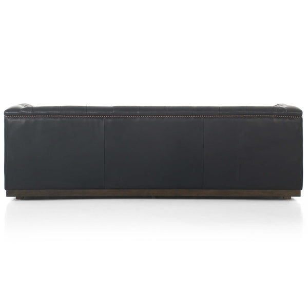 Home Fashion Maxx Leather 86" Sofa Heirloom Black By Four Hands